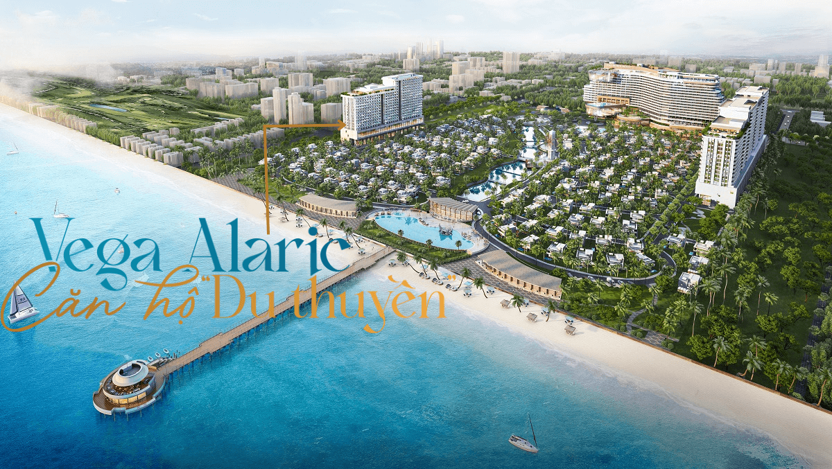 Phối cảnh phân khu căn hộ du thuyền Vega Alaric tại The Maris Vung Tau, vị trí sát biển gần cầu tàu Aqua Marine