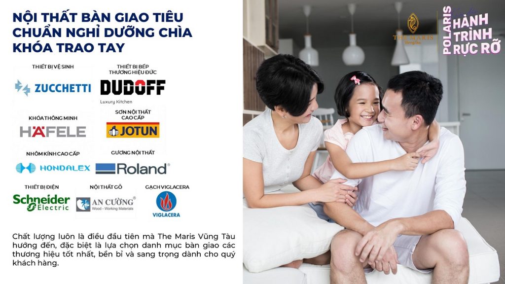 VẬT LIỆU TRANG THIẾT BỊ BÀN GIAO CĂN HỘ POLARIS 1